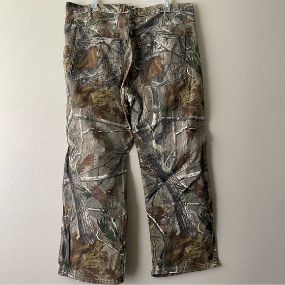 RealTree Men's 38x30 Pants Camo Hunting Double Knee  100% Cotton Heavy Duty - Picture 2 of 5
